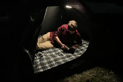 With a light up fabric, tents can be easily illuminated.