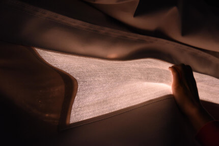 Being a light-up fabric, Kanvaslight is malleable.